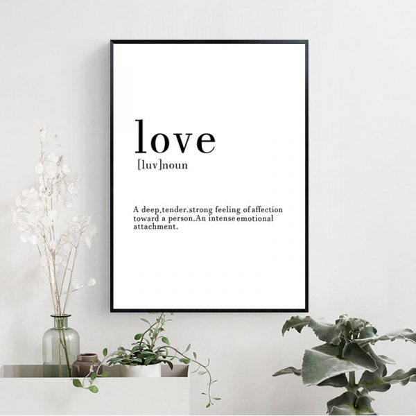 LOVE framed artwork