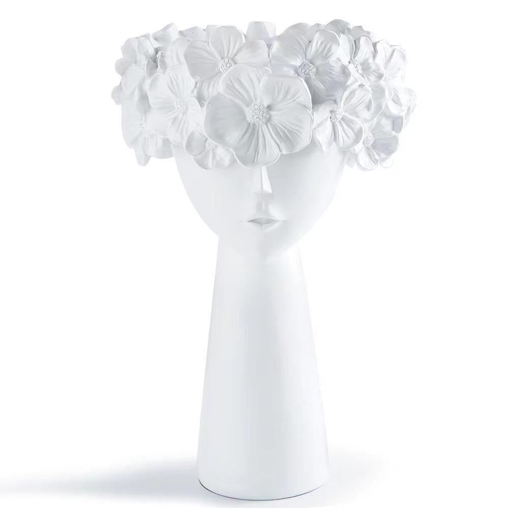 Nero Face Pot in White -Large - Urban Willow