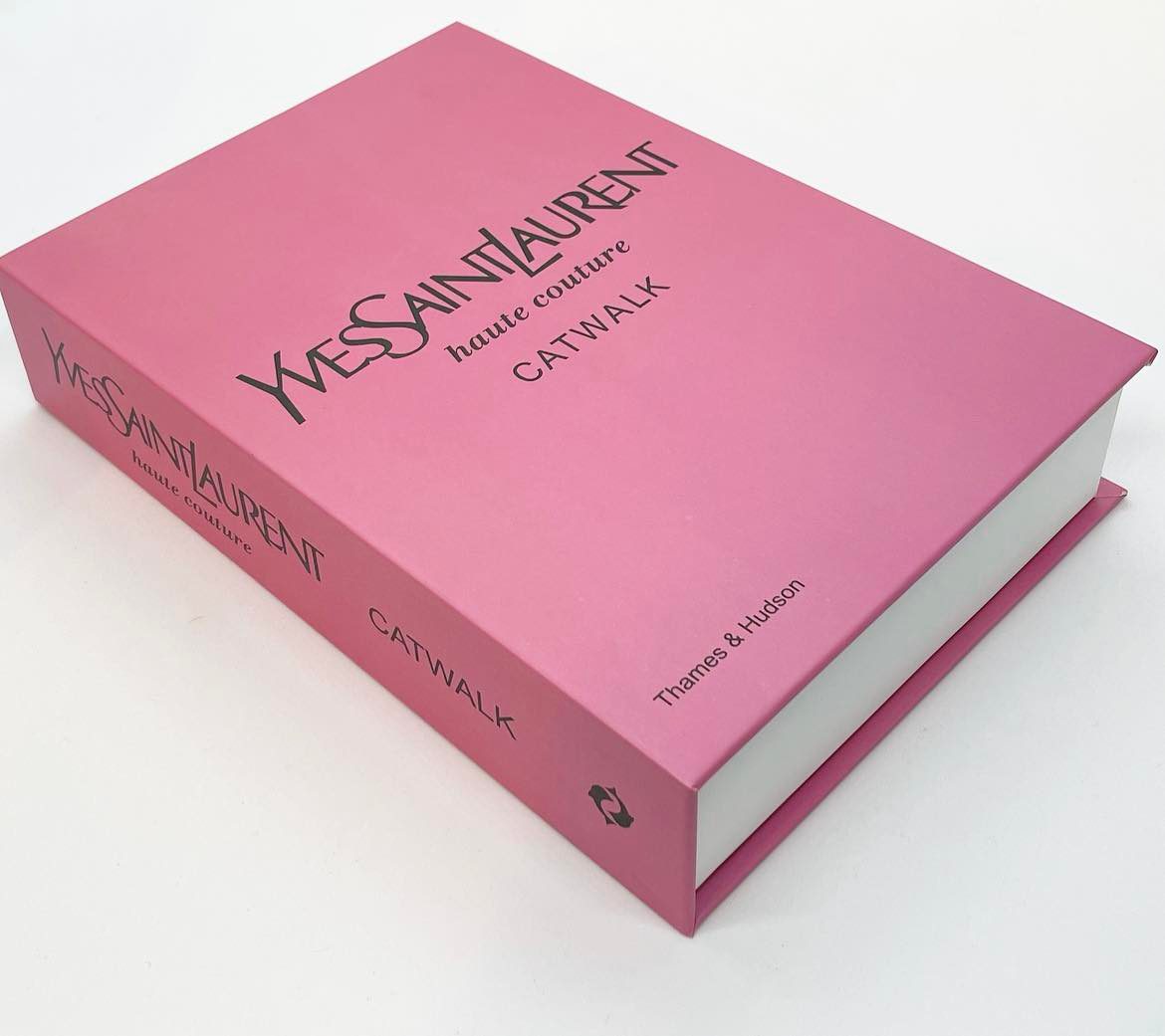 YSL Pink Catwalk Designer Book Storage Box - Urban Willow