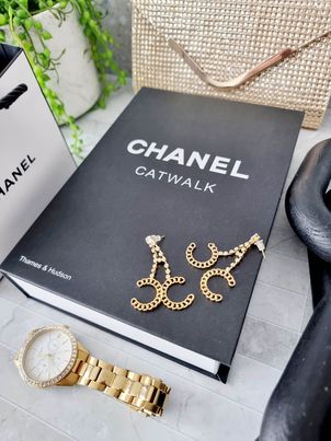 Chanel Black Catwalk Designer Book Storage Box - Urban Willow