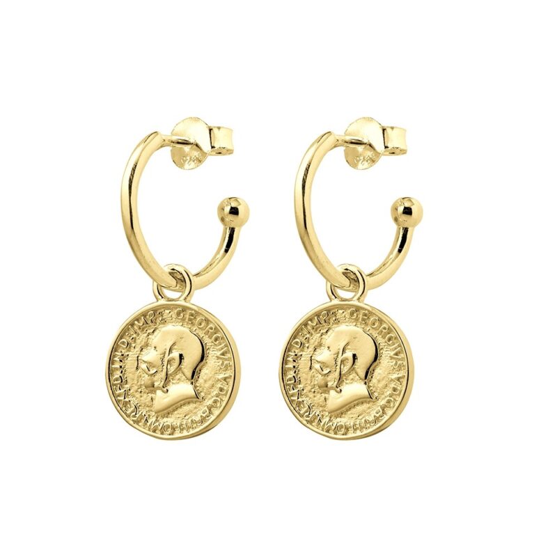 Buy Gold Coin Earrings Queen Elizabeth, Rare Earrings, Antique Jewelry, Coin  Jewelry, Minimalist Earrings, Uk Coin, Hypoallergenic Online in India - Etsy