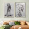 Brushed Giraffe Family Wall Art - Image 3