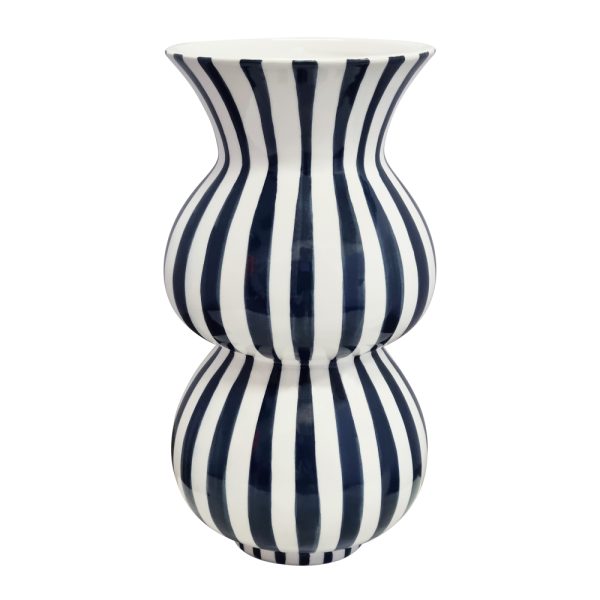 Arthur Stripe Vase Navy
