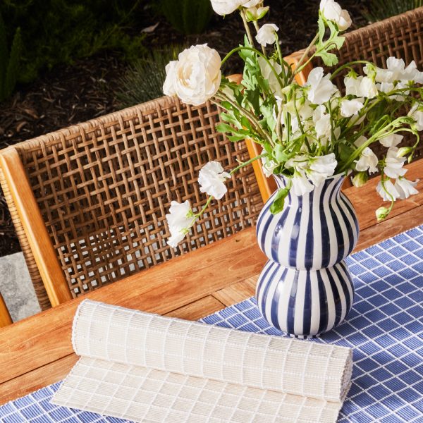 Arthur Stripe Vase Navy - Image 3