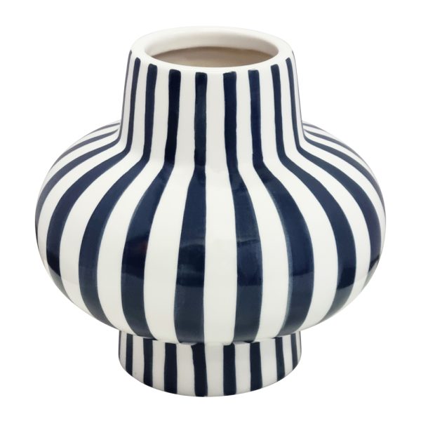 Jamie Stripe Vase Navy