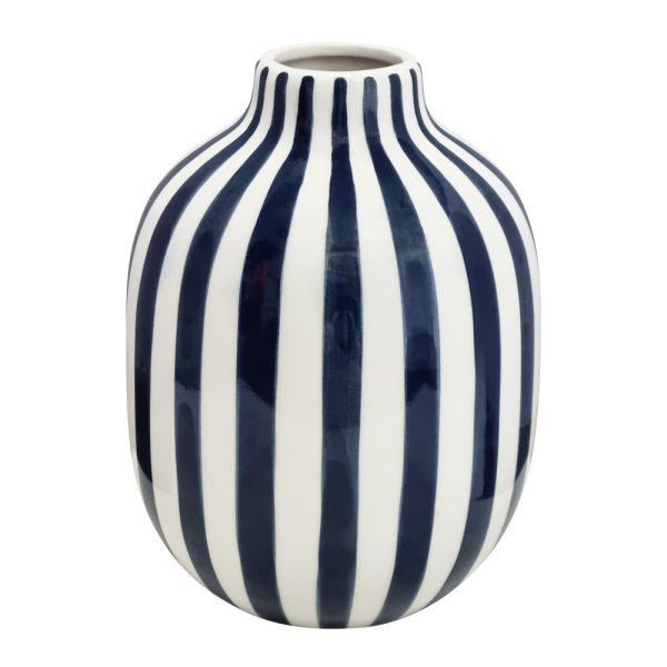 Kellin Stripe Vase Navy