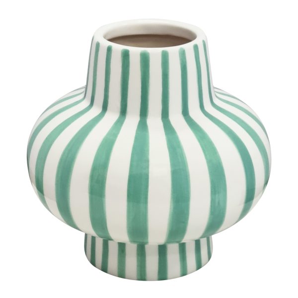 Jamie Stripe Vase Peppermint